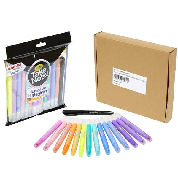 Crayola Take Note 14 Erasable Highlighters