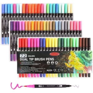 Dual Tip Brush Pens, Funnasting 72-Colors Brush Fineliner Pens