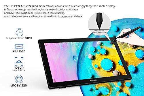 XP-PEN Artist 22 (2nd Generation) Drawing Monitor Digital Drawing Tablet with Screen details