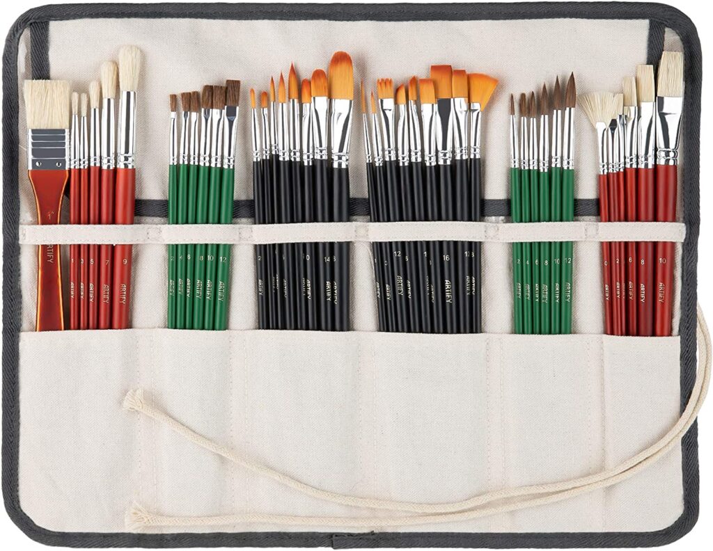Artify Expert Paint Brushes Art Set for Acrylic Oil Watercolour Gouache main image