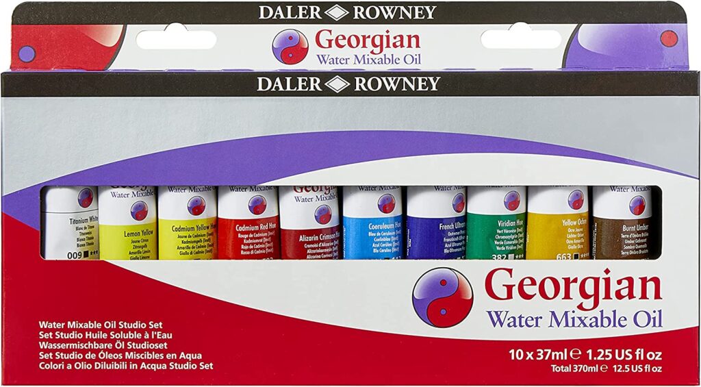 Daler-Rowney Georgian 37ml Water Mixable Oil Paint Artist Selection Set main image
